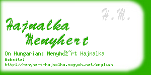 hajnalka menyhert business card